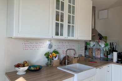 Photo of a small traditional kitchen in London.