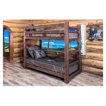 Homestead Collection Twin Over Twin Bunk Bed, Stain and Clear Lacquer Finish