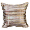 Stripes 12"x12" Jacquard Gold Pillows Cover, Spacing Out