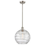 Innovations Lighting - Extra Large Deco Swirl 1-Light Pendant, Brushed Satin Nickel, Clear - A truly dynamic fixture, the Ballston fits seamlessly amidst most decor styles. Its sleek design and vast offering of finishes and shade options makes the Ballston an easy choice for all homes.