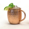 Set of 2 Modern Home Authentic 100% Solid Copper Hammered Moscow Mule Mug - Han