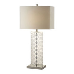 Tall Clear Glass Table Lamp - Table Lamps