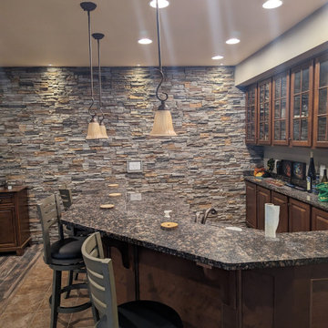 Home Bars featuring Faux Stone