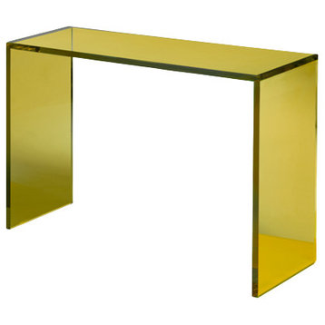 ColorBurst Acrylic Console Table, Orange, 12"d X 48"l X 32"h