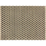 Bareens Designer Rugs - Contemporary Ailsa Gray/Ivory Wool&Silk Rug - 4'1'' x 6'5'' - This elegant hand knotted rug features a modern fusion of beauty, with its interlocking geometric and minimalist pattern. This exclusive rug defies the ordinary by fusing art and design with detail and craftsmanship. A repeating intricate pattern of styli