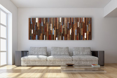 Reclaimed wood wall art  85" x 30"