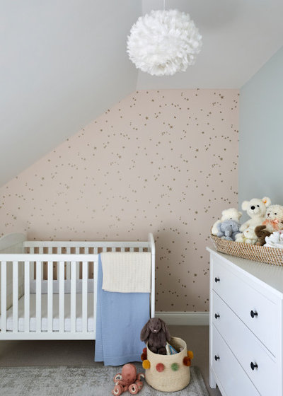 Transitional Nursery by Imperfect Interiors