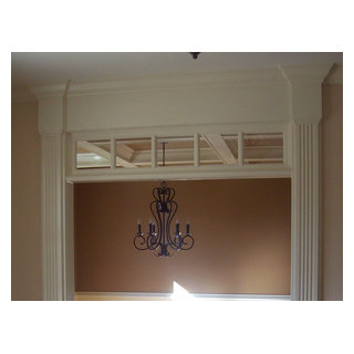 Close up of Cased opening with Windows and Transom detail ...