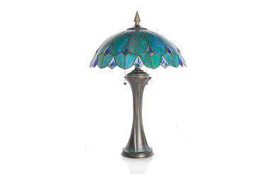 30" Stained Glass Beacon Of Light Table Lamp