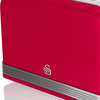 Swan ST19010RN Retro 2 Slice Toaster, 7.1"x10.2"x6.3", Red