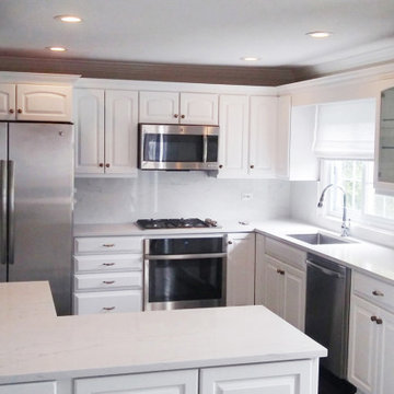 Hinsdale IL - Spraying Kitchen Cabinets
