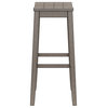Hillsdale Fiddler Wood Backless Bar Height Stool with Saddle-Style Seat