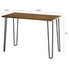 Desk, Hairpin Legs Industrial Style Traditional Woodgrain Accent Furniture