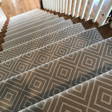Beige Diamond Stair Runner