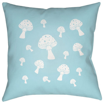 Mushrooms by Surya Poly Fill Pillow, 18'