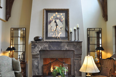 Inspiration for a timeless living room remodel in Chicago