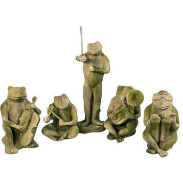 Frog Jazz Follies Set Garden Animal Statue