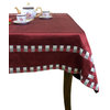 Modern Squares Rectangular Tablecloth, Red, 52"x70"