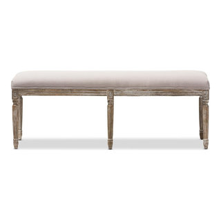 Clairette Wood Traditional French Bench French Country