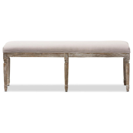 Clairette Wood Traditional French Bench