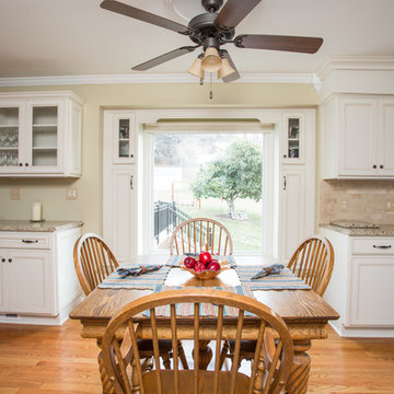 built in window seat and surround cabinetry