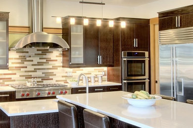 Arts and crafts kitchen photo in Seattle