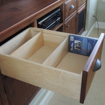A /V Niche Built In Cabinets