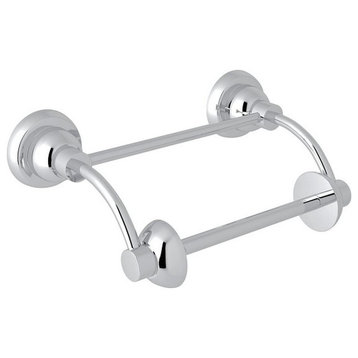 Rohl Perrin and Rowe 6.25-in Brass Roll Holder, Polished Chrome