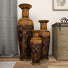 Rustic Brown Metal Vase Set 41720