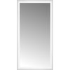 20" x 38" Rounded White Lacquer Custom Framed Mirror