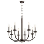 Kichler Lighting - Kichler Lighting 52388OZ Kennewick, 8 Light Chandelier, Bronze/Dark Brown - Canopy Included: Yes  Canopy DiKennewick 8 Light Ch Olde Bronze *UL Approved: YES Energy Star Qualified: n/a ADA Certified: n/a  *Number of Lights: 8-*Wattage:60w Candelabra Base bulb(s) *Bulb Included:No *Bulb Type:Candelabra Base *Finish Type:Olde Bronze