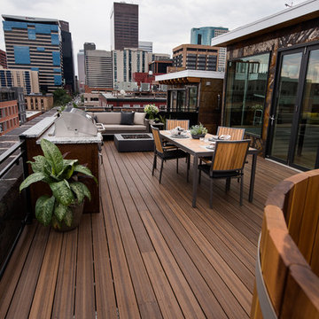 Downtown Living Rooftop Deck -- Envision Distinction Spiced Teak composite deck
