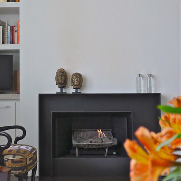 Fireplace Surround @ Pete + Tom's > Blackened Steel