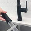 STYLISH Single Handle Pull Down Matte Black Kitchen Faucet