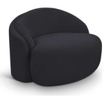 Meridian Furniture - Caspian Upholstered Accent Chair, Black, Chenille Fabric - Indulge in the allure of the Black Caspian Chair by Meridian Furniture. Its captivating design and luxurious Black elevate any space with effortless elegance. Crafted with precision and durability in mind, this stunning piece becomes the focal point of gatherings, fostering moments of connection and warmth. Embrace sophistication and style with the Caspian Chair, a testament to exquisite taste and timeless beauty.