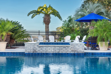 Example of a beach style pool design in Charleston