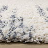Reese Collection Cream Blue Modern Striped Rug, 5'3"x7'7"