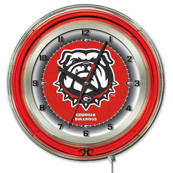 Georgia "Bulldog" 19" Neon Clock