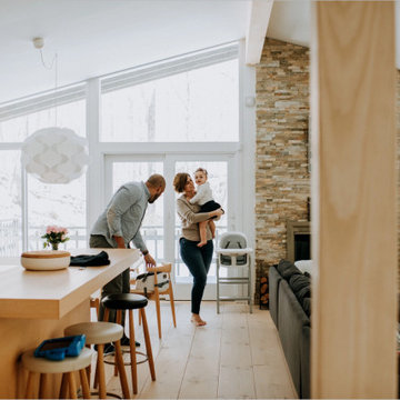 Eastern White Pine Plank Flooring, Open Concept Living
