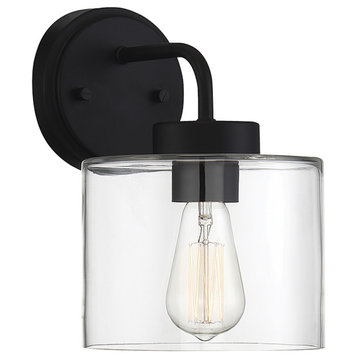 Savoy House Meridian 1 Light Outdoor Wall Sconce Matte Black
