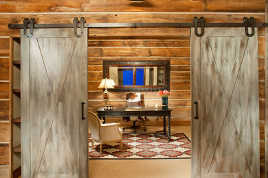 Inspiration for a rustic home design remodel in Denver