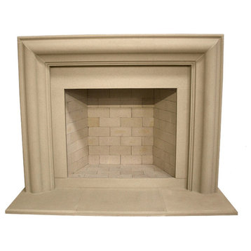 Soho Cast Stone Fireplace Mantel, Buff