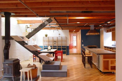 Inspiration for a contemporary staircase remodel in New York