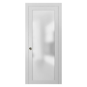 Planum 2102 Interior Wood Door White Silk With Glass