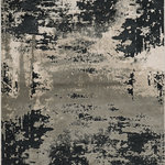 KAS - KAS Luna 7121 Eclipse  Rug, Silver Charcoal, 7'10"x10'10" - Beautifully crafted rugs adding subtle drama to any room. The texture adds depth, the metallic highlights add luster and the tonal colors make for an easy decorating palette. Luna is machine woven of soft polyester and polypropylene in Turkey and has a pile height.