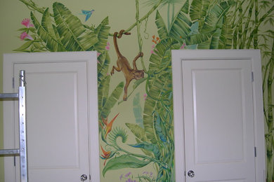 Inspiration for a tropical home design remodel in New York
