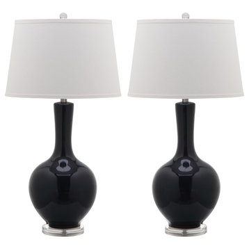 Blanche Gourd Lamps, Set of 2, Navy