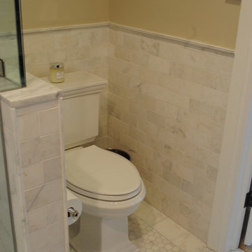 New Calacatta Marble Master Bathroom
