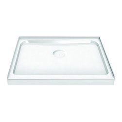 Maax 32" x 32" x 3" Square Single Threshold Center Drain Acrylic Shower Base 105 - Shower Pans And Bases