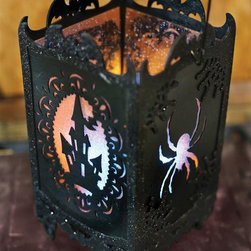 Spooky Silhouette Lantern - Holiday Accents And Figurines
